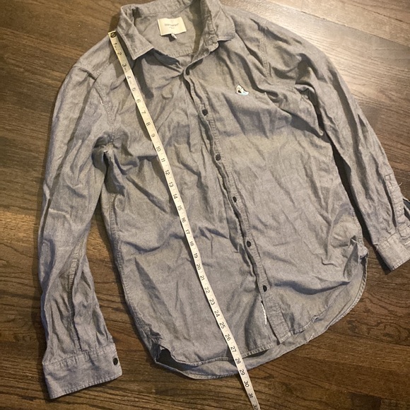 Modern Amusement Button Down Shirt Blue Size Large L EUC - Picture 4 of 8